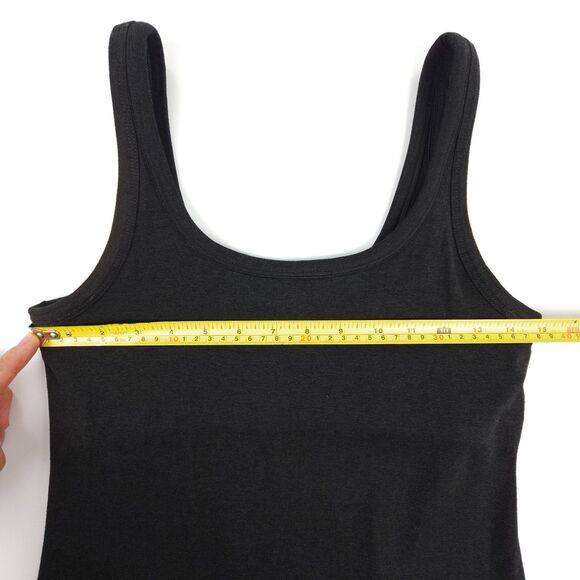 VUORI Halo Essential Midi Dress Black Heather Minimal Athleisure Lounge Knit - Picture 3 of 8